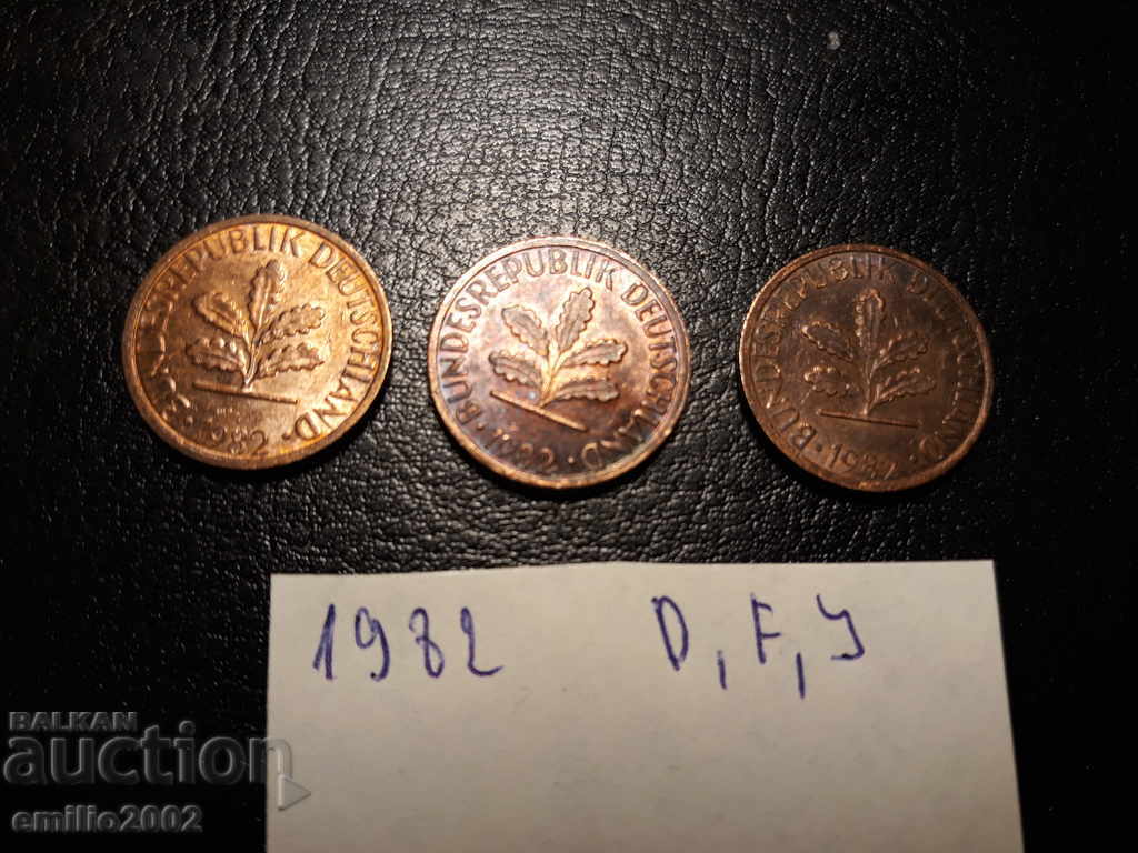 1 pfning lot 3br 1982 DFJ BDR - GFR - Germany with price 0.99 BGN | € 0.51 1 pfning lot 3br 1982 DFJ BDR - GFR - Germany with price 0.99 BGN | € 0.51