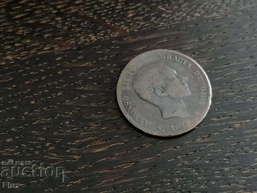 Coin - Spain - 10 centimos | 1878 with price 9.00 BGN | € 4.60