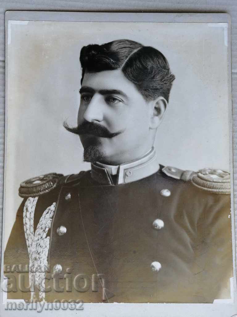 Снимка на картон фотография портрет генерал Бърневъ