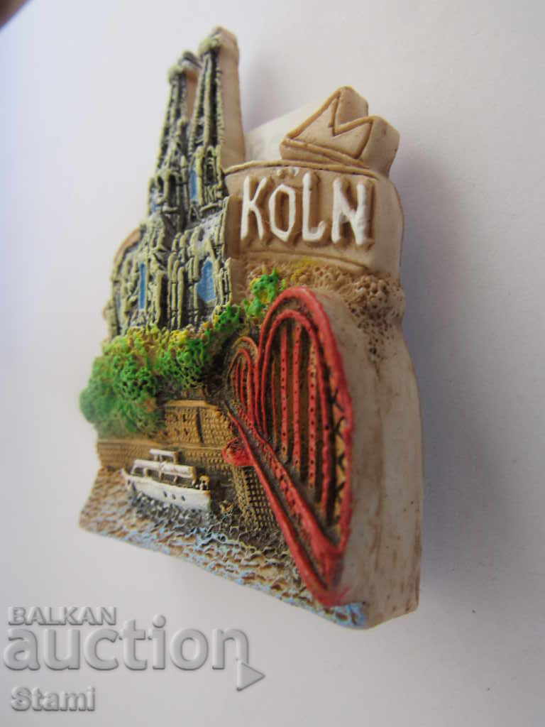 Auction Authentic ceramic magnet from Cologne, Germany, Series-1 Auction Authentic ceramic magnet from Cologne, Germany, Series-1