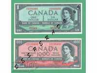 (¯` '• .¸ (reproduction) CANADA 1 + $ 1,000 1954 UNC