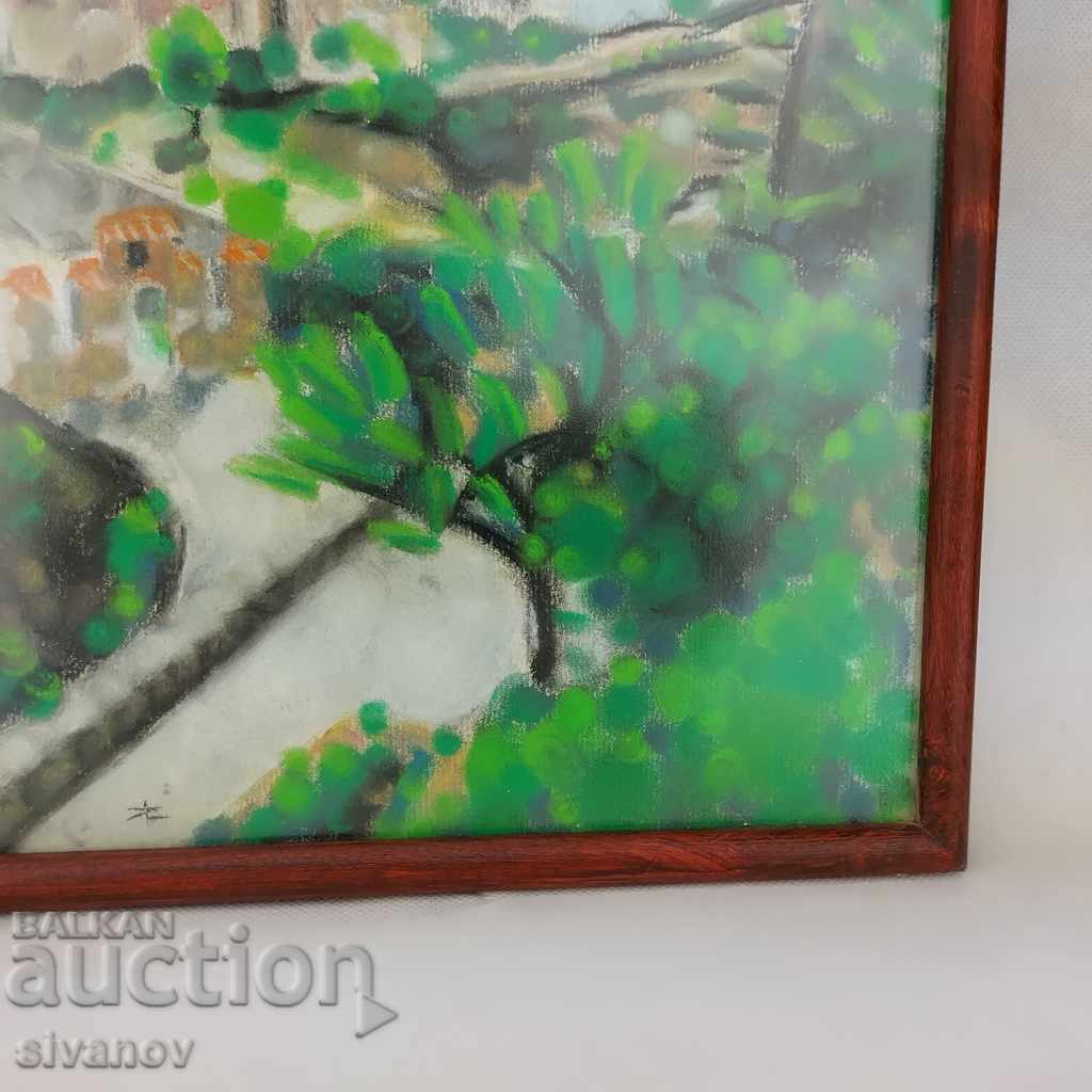 Delivery of Interesting Watercolor Painting on Cardboard, Framed #322 Delivery of Interesting Watercolor Painting on Cardboard, Framed #322