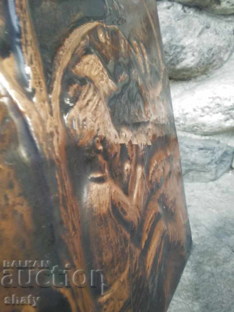 Παλιά εικόνα χαλκού. Πάνελ χαλκού. με τιμή 20.00 BGN | € 10.23 Παλιά εικόνα χαλκού. Πάνελ χαλκού. με τιμή 20.00 BGN | € 10.23