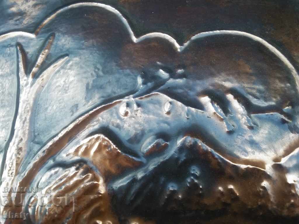 Παλιά εικόνα χαλκού. Πάνελ χαλκού. - 7 Παλιά εικόνα χαλκού. Πάνελ χαλκού. - 7