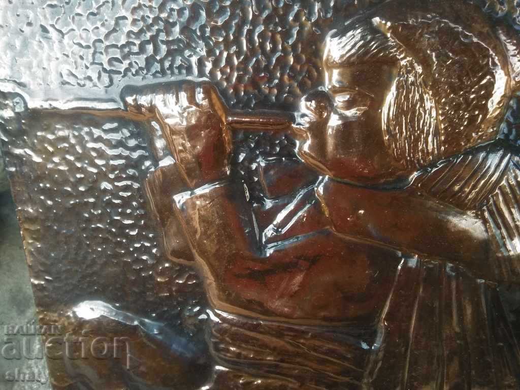 Auction Old Copper Picture. Copper panel. Auction Old Copper Picture. Copper panel.