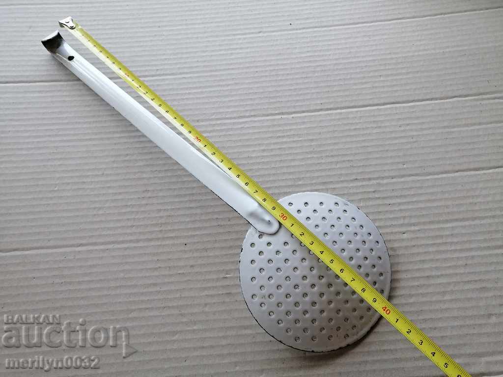 Old grateful spoon with enamel, wounded socialist, Bulgaria - 6 Old grateful spoon with enamel, wounded socialist, Bulgaria - 6