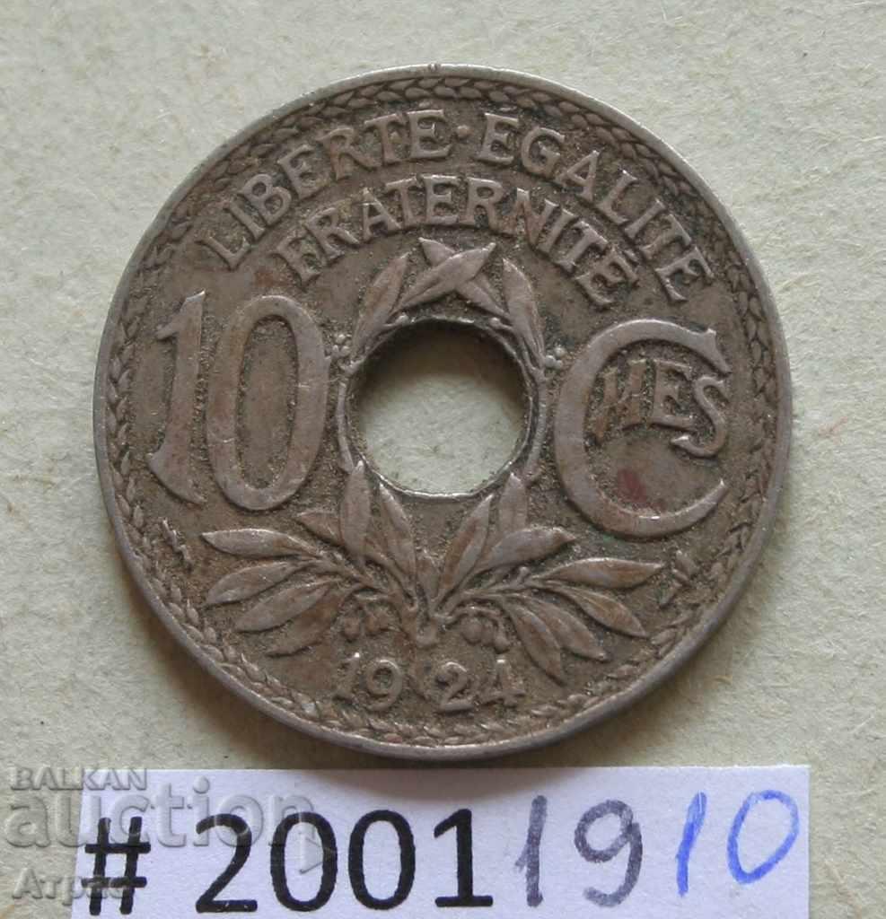 10 εκατοστά 1924 Γαλλία