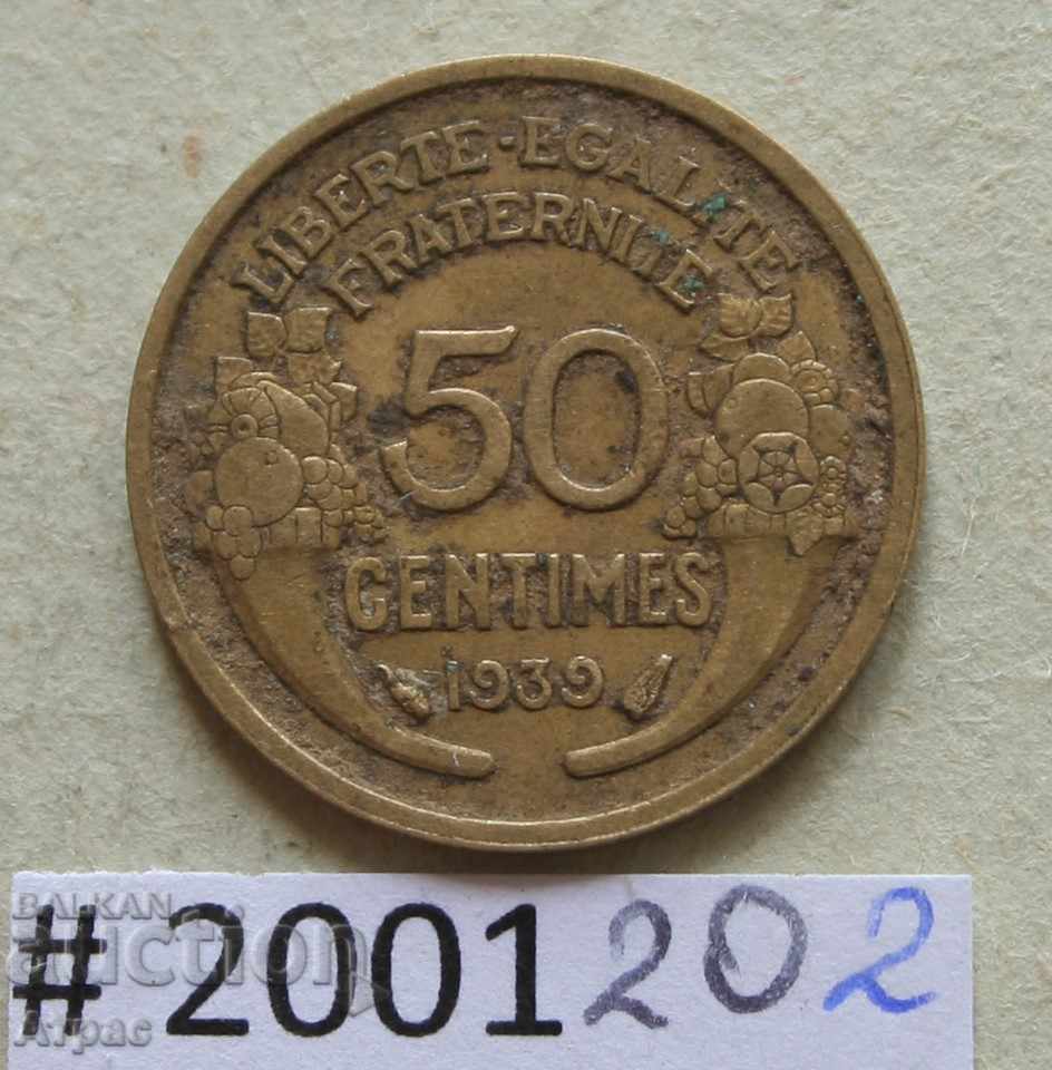 50 centimes 1939 France