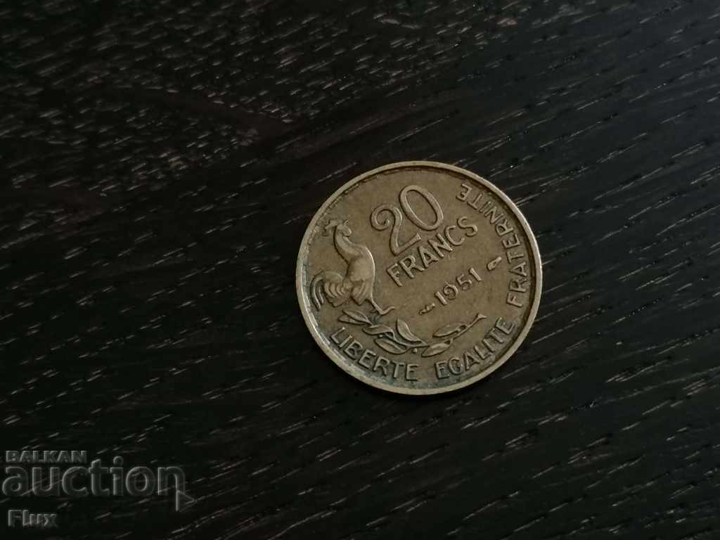 Coin - Γαλλία - 20 φράγκα 1951