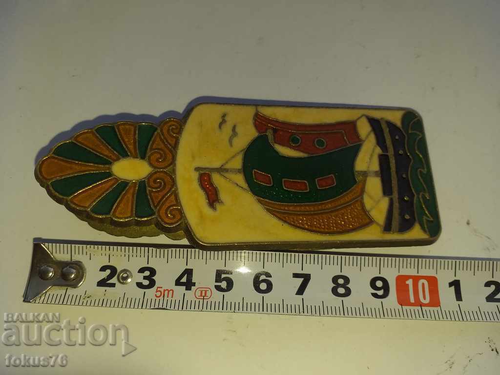 BRONZE ENAMEL MONEY CLIP - 5 BRONZE ENAMEL MONEY CLIP - 5