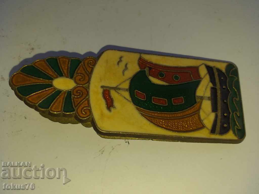 BRONZE ENAMEL MONEY CLIP