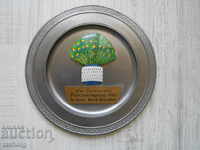 BEAUTY ANNIVERSARY German Tin Plate with EMAIL! GES.GESH!