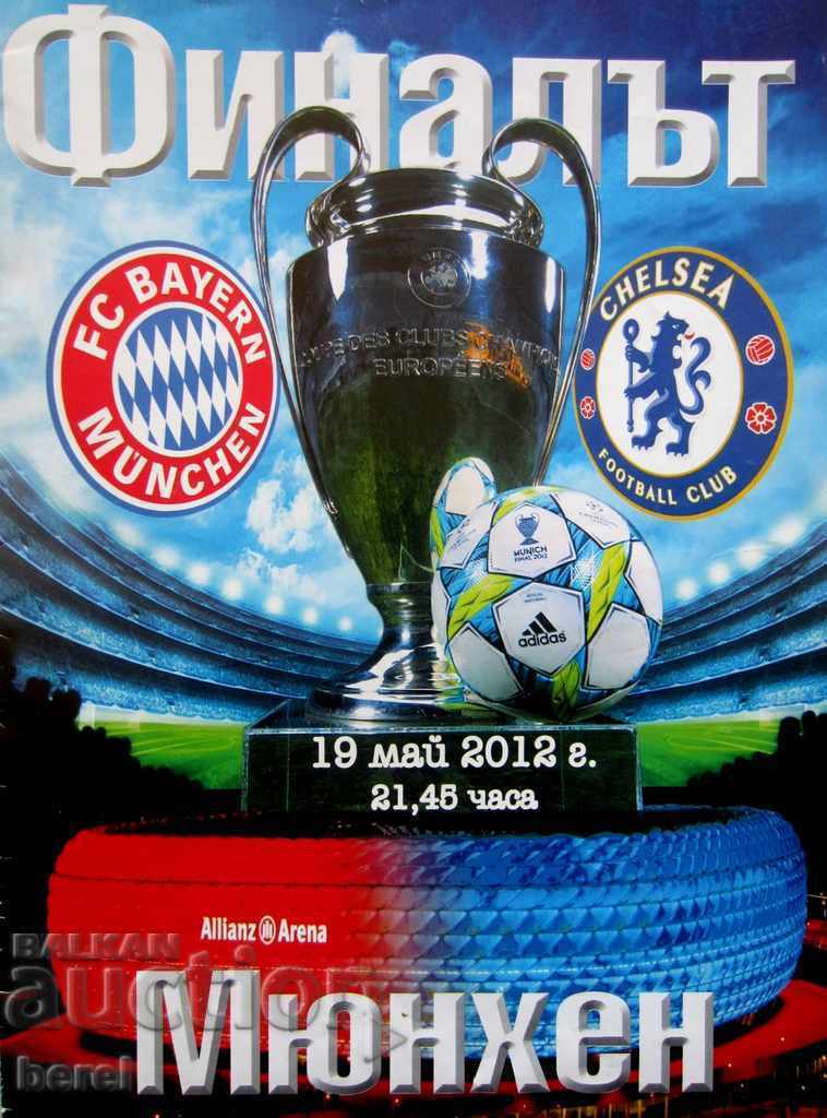 PROGRAM DE FUTBOL - FINAL Bayern Munchen vs Chelsea-2012