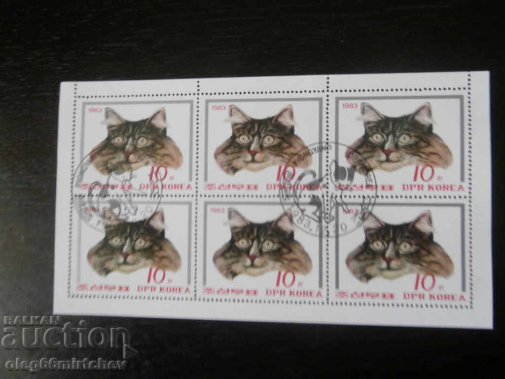 Κορέα - Γάτες - Καταστράφηκαν - 5 μικρά φύλλα. με τιμή 5.50 BGN | € 2.81 Κορέα - Γάτες - Καταστράφηκαν - 5 μικρά φύλλα. με τιμή 5.50 BGN | € 2.81