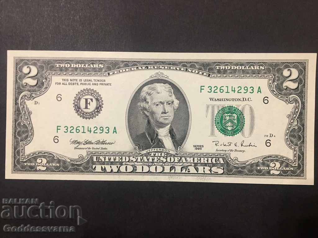 USA 2 Dollars 1995 Ref 4293