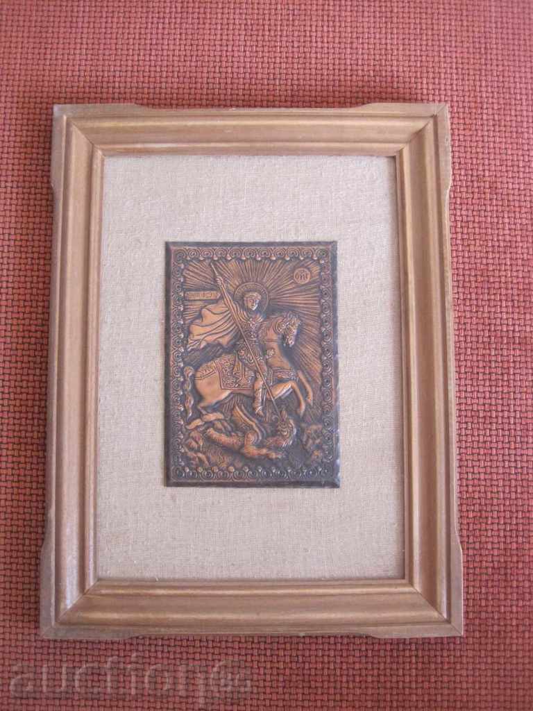 Copper icon of St. George