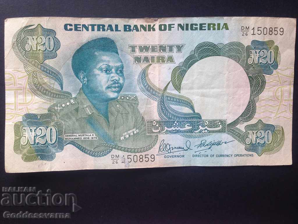 Nigeria 20 Naira 1984 Pick 26f Ref 0859