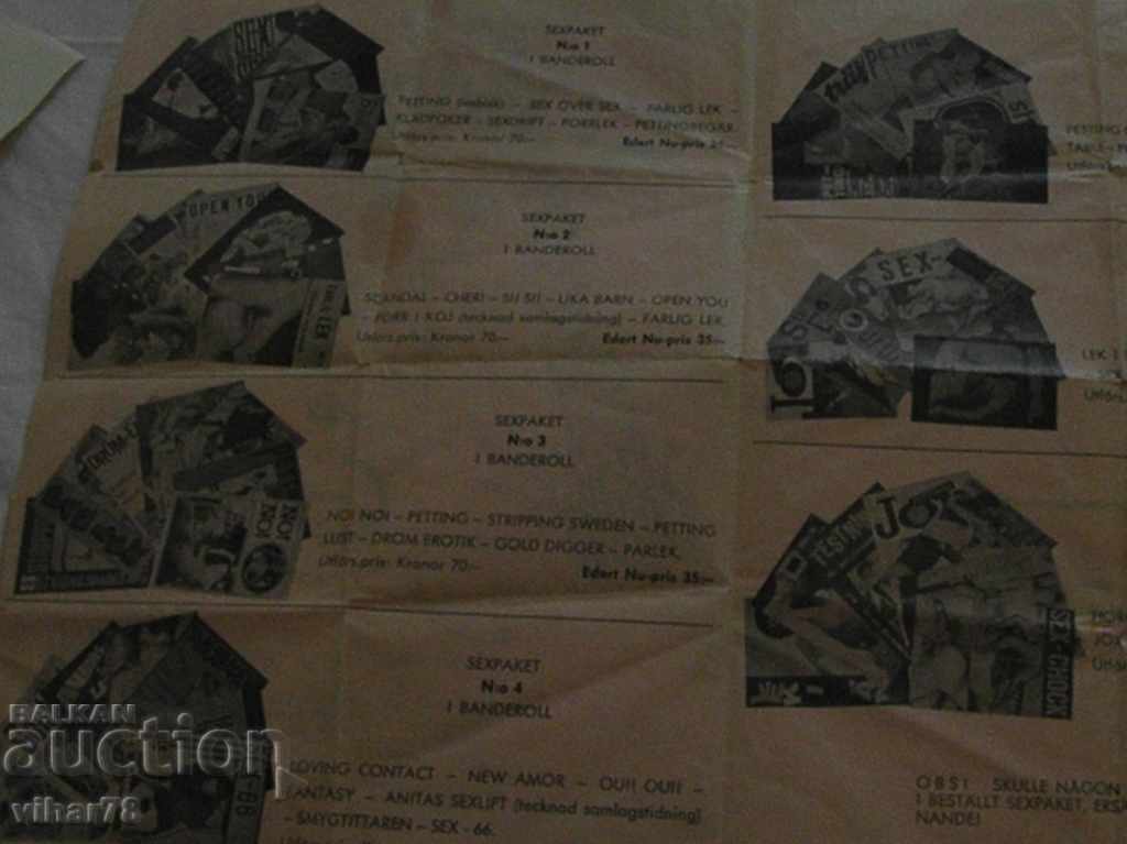 reclama veche pentru reviste porno cu preț 34.99 BGN | € 17.89