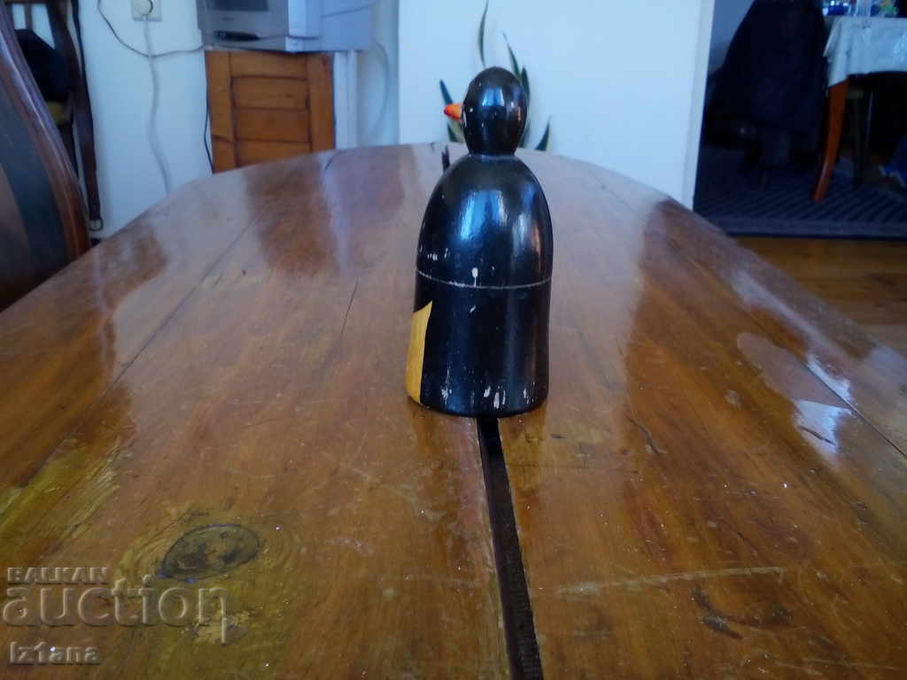 Auction Old Penguin Wooden Souvenir Auction Old Penguin Wooden Souvenir