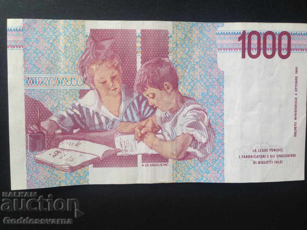 Italy 1000 lire 1990 Ref 5775 with price 3.00 BGN | € 1.53