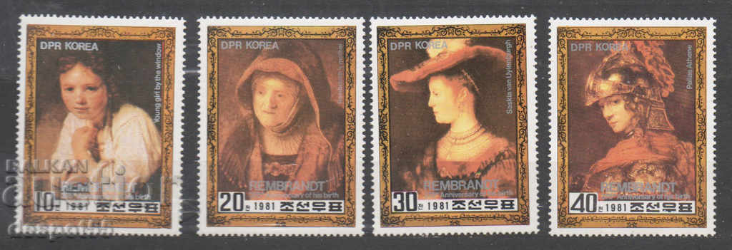1981 Сев. Корея. 375 г. от рождението на Рембранд, 1606-1669