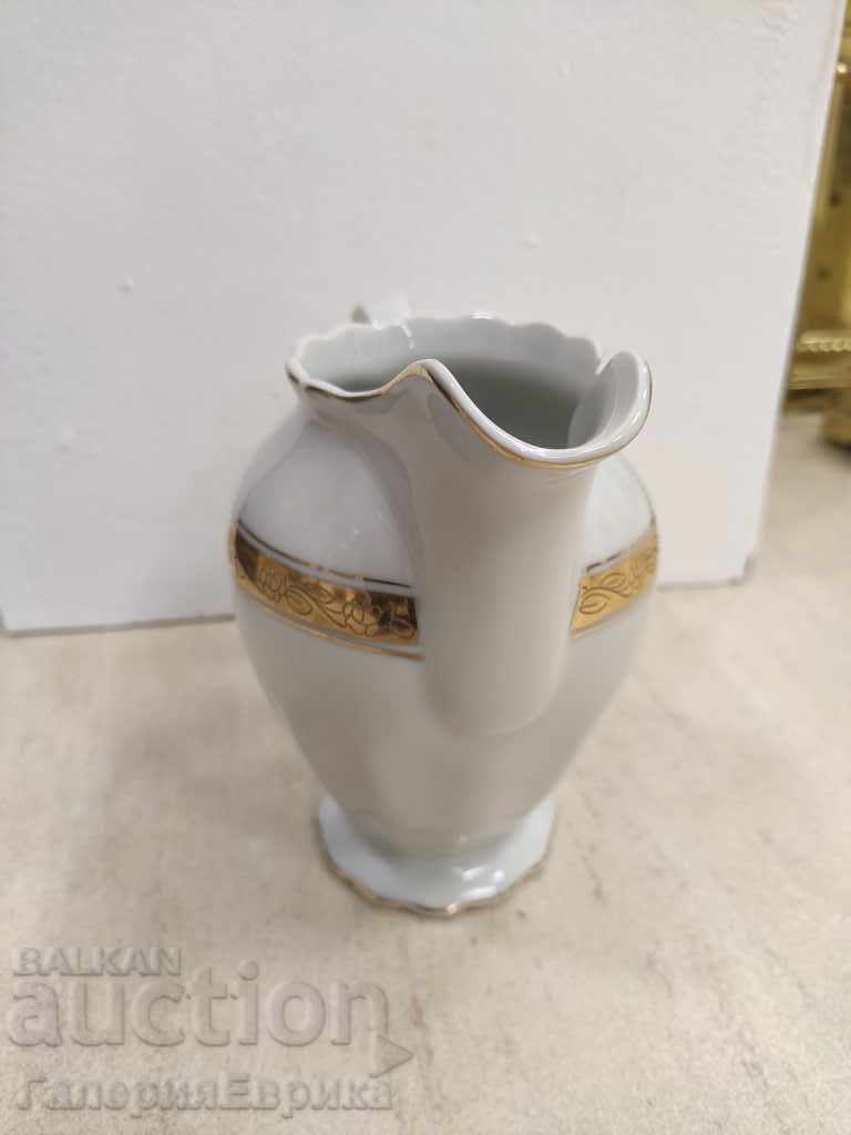 Porcelain jar 15 cm high with gold applique - 6