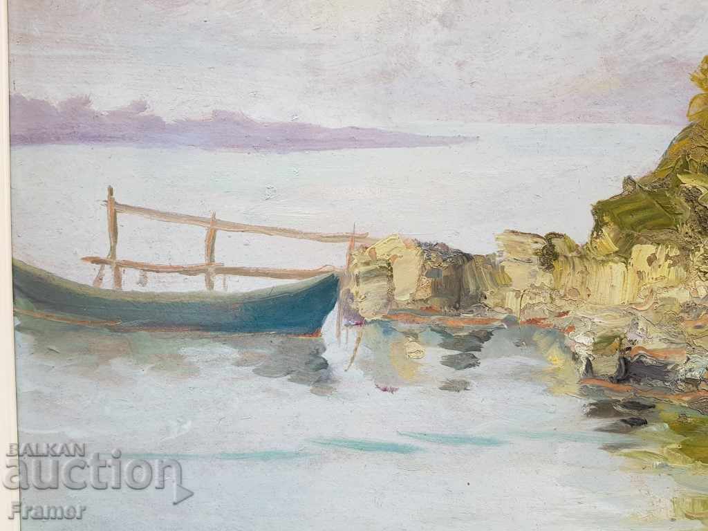 Painting PETER BOYADZHIEV 1907 - 1963 Sozopol Island St. John - 5