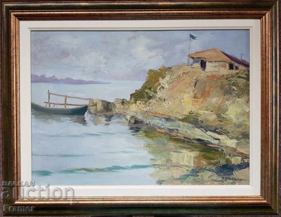 Pictura PETER BOYADZHIEV 1907 - 1963 Insula Sozopol St. Ioan