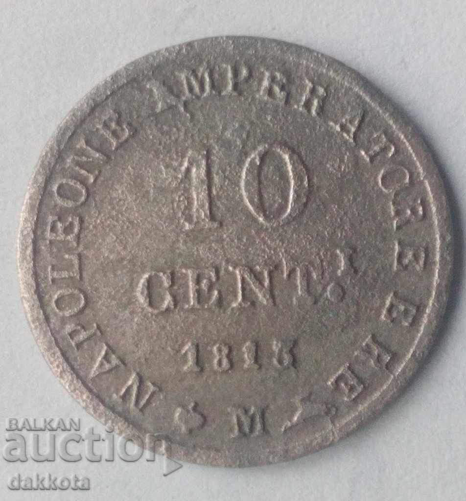 The Kingdom of Napoleon in Italy 10 Centsisim 1813 Milan Billon with price 20.00 BGN | € 10.23 The Kingdom of Napoleon in Italy 10 Centsisim 1813 Milan Billon with price 20.00 BGN | € 10.23