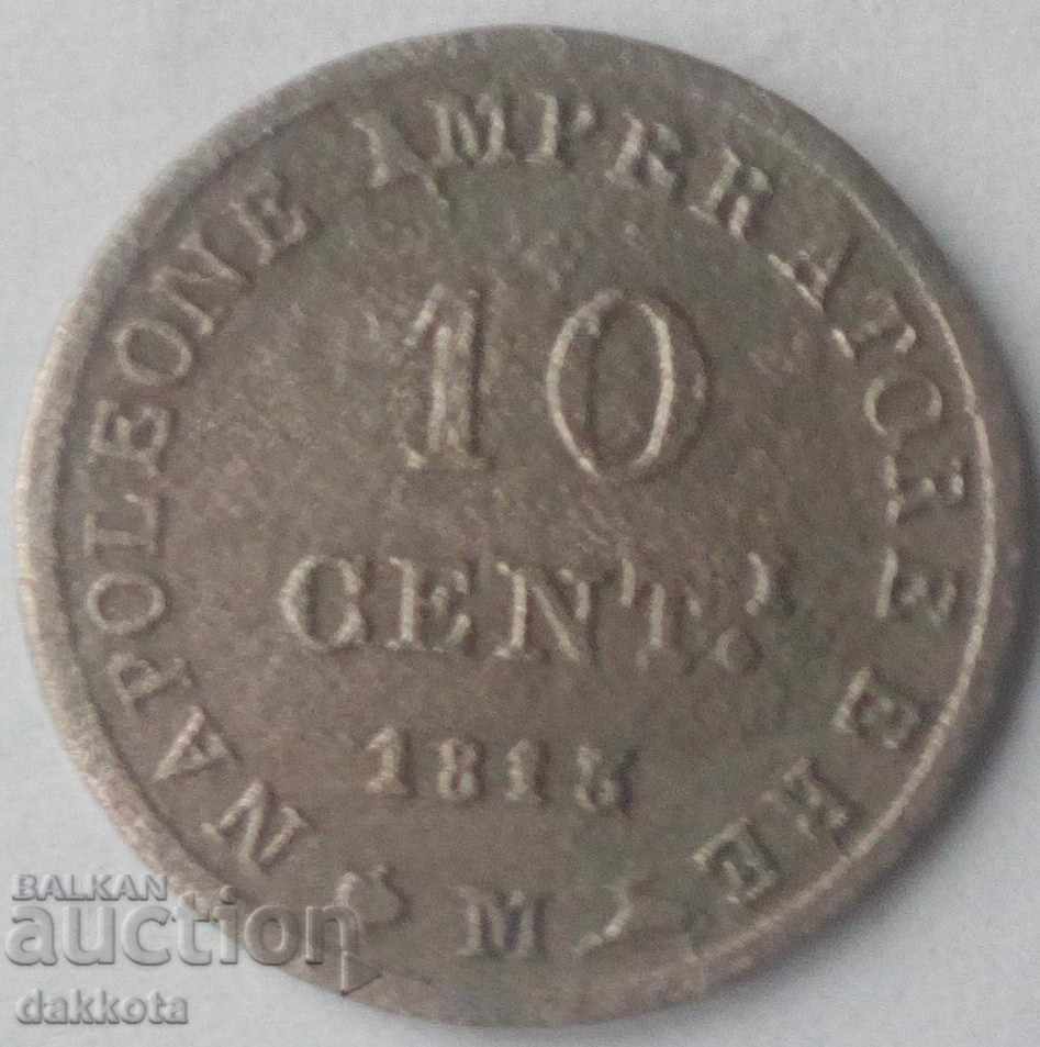 Auction The Kingdom of Napoleon in Italy 10 Centsisim 1813 Milan Billon Auction The Kingdom of Napoleon in Italy 10 Centsisim 1813 Milan Billon
