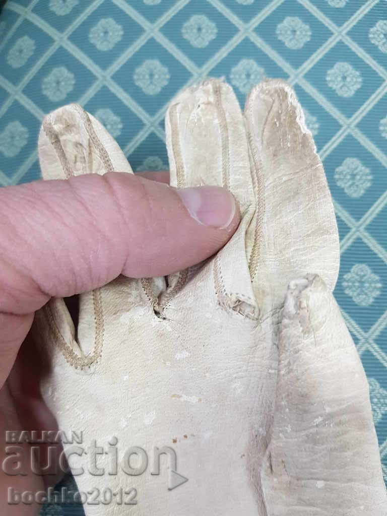 Παράδοση Συλλεκτικά γυναικεία βασιλικά δερμάτινα γάντια 1920-30