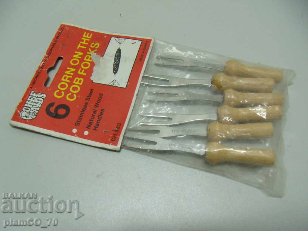 Auction  No. * 4071 set 6 pcs. small corn forks