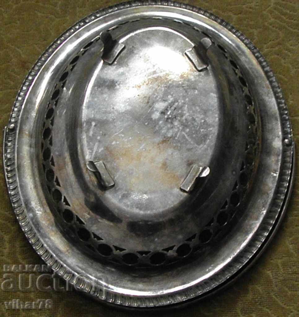 Old silver-plated fruit bowl - 5