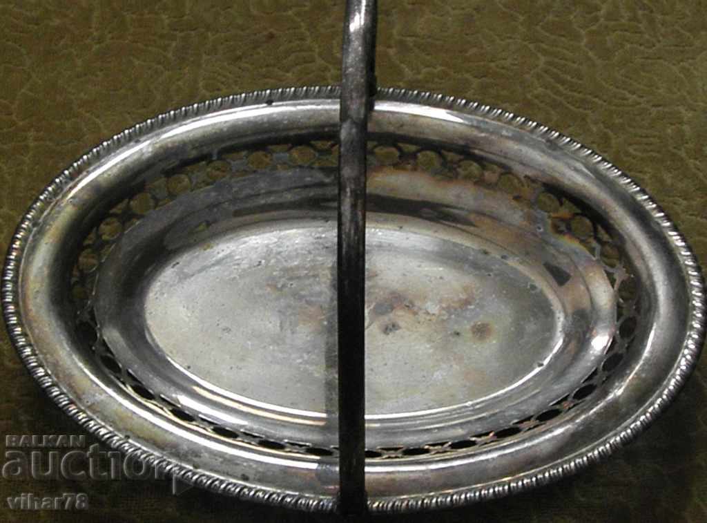 Old silver-plated fruit bowl - 6