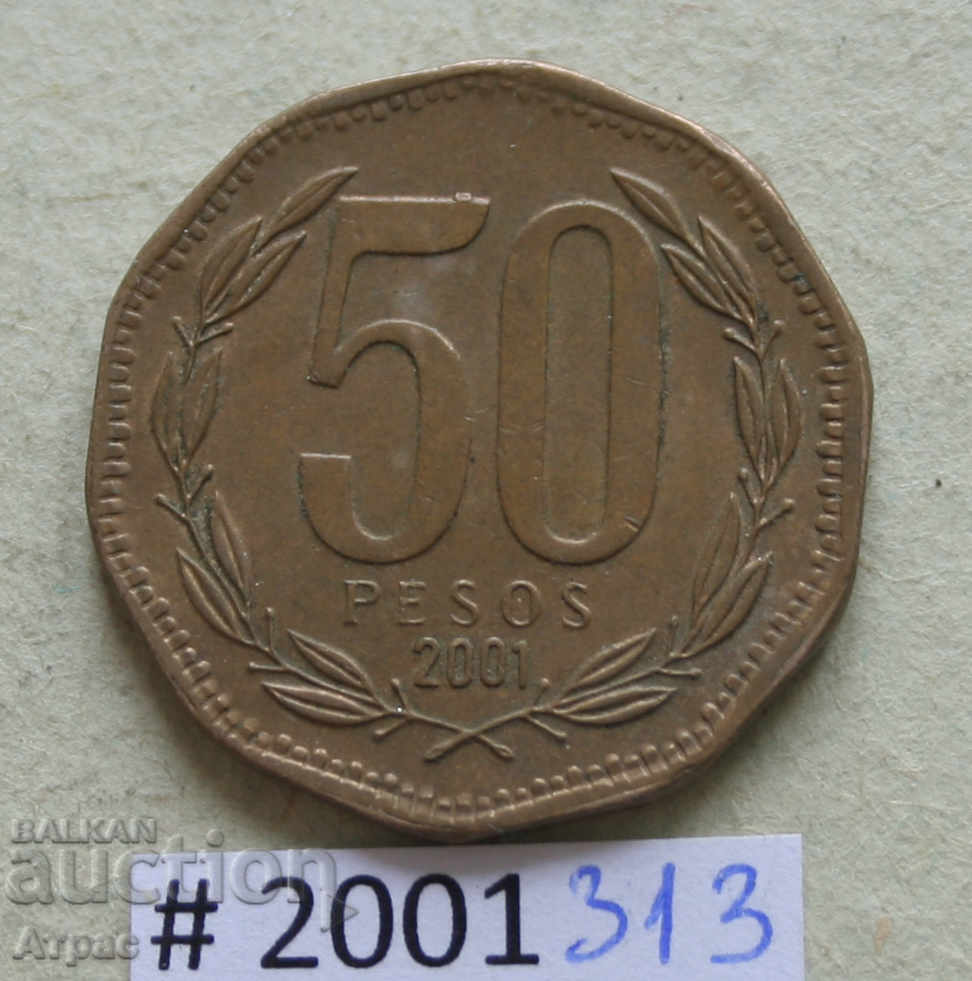 50 pesos 2001 Chile