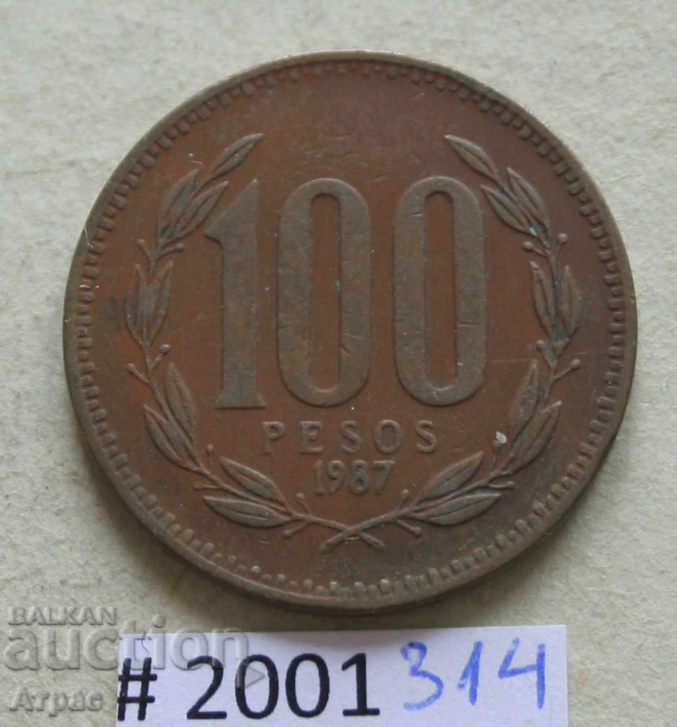 100  песос 1987   Чили