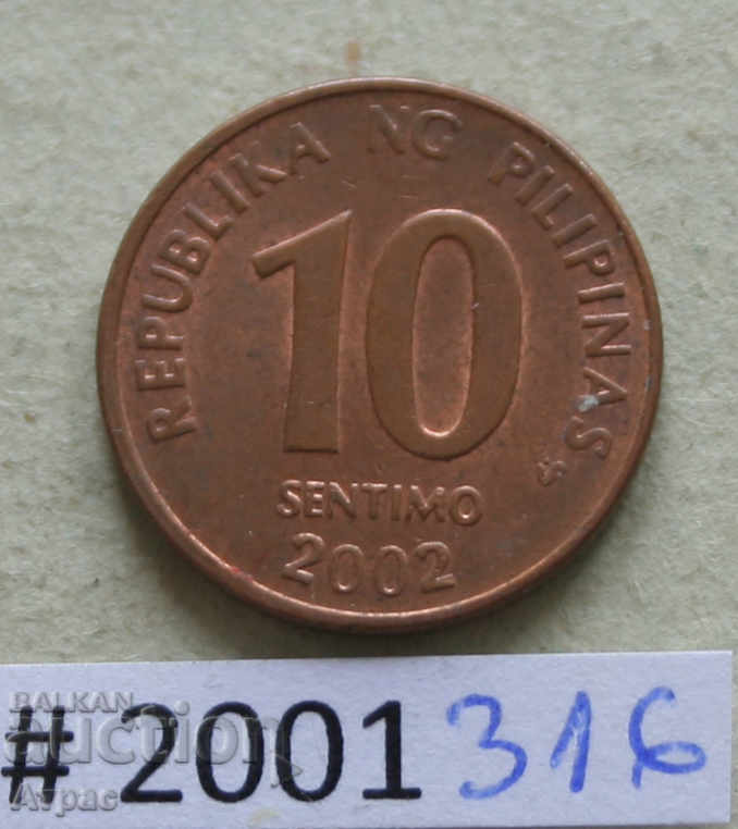 10 Centimo 2002 Filipine