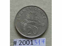 20 цента 1996 Сингапур