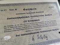 Reich Bond | 170 de mărci | Agricultura kr. conf. univ 1930