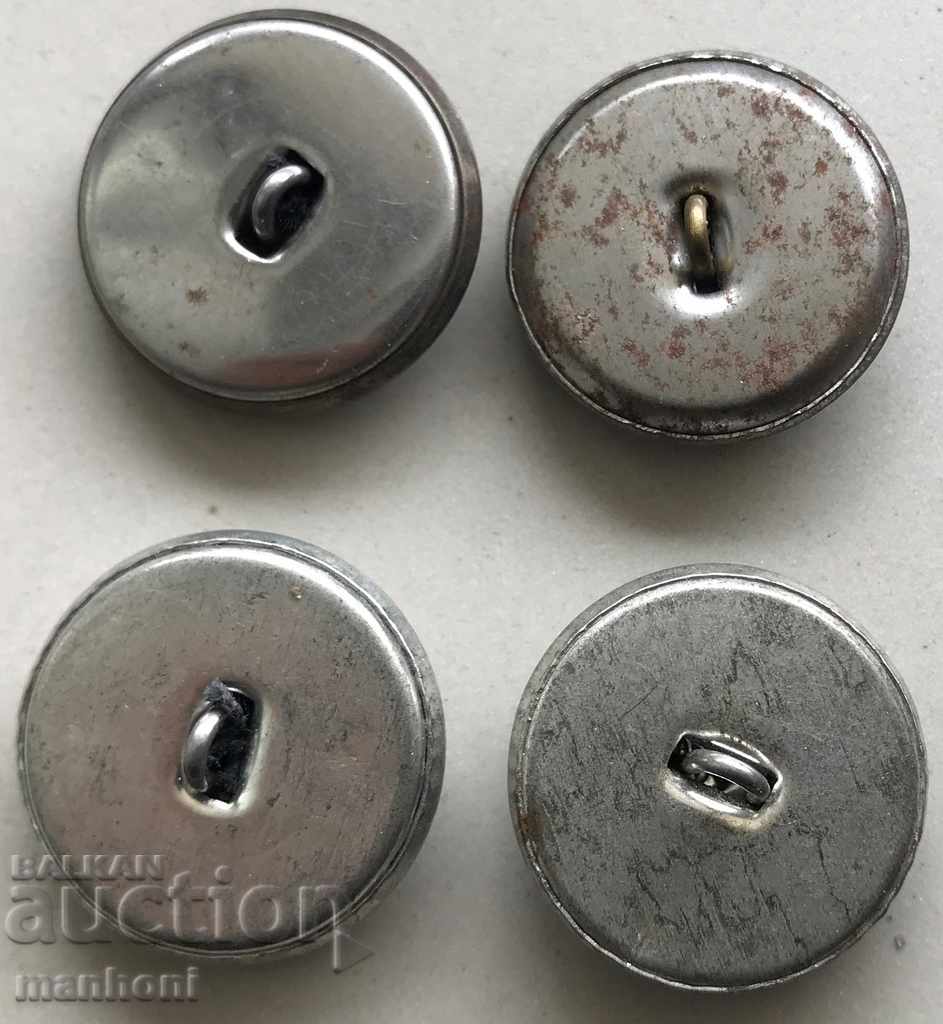 4243 Kingdom of Bulgaria set 4 white buttons King Boris with price 10.00 BGN | € 5.11 4243 Kingdom of Bulgaria set 4 white buttons King Boris with price 10.00 BGN | € 5.11