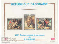 1977. Gabon. 400 years since the birth of Rubens. Block.