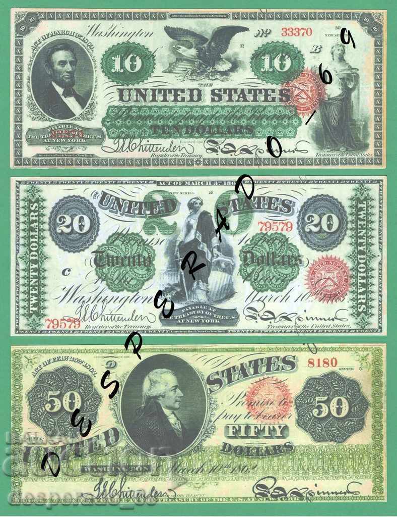 Delivery of (¯` '• .¸ (Reproduction) United States 1862-1863 UNC -9 Banknote. •' ´¯)