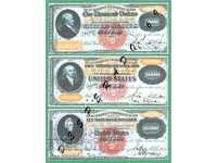 (¯` '• .¸ (reproducere) Statele Unite ale Americii 1870-1875 bancnotă UNC -3. •' ´¯)