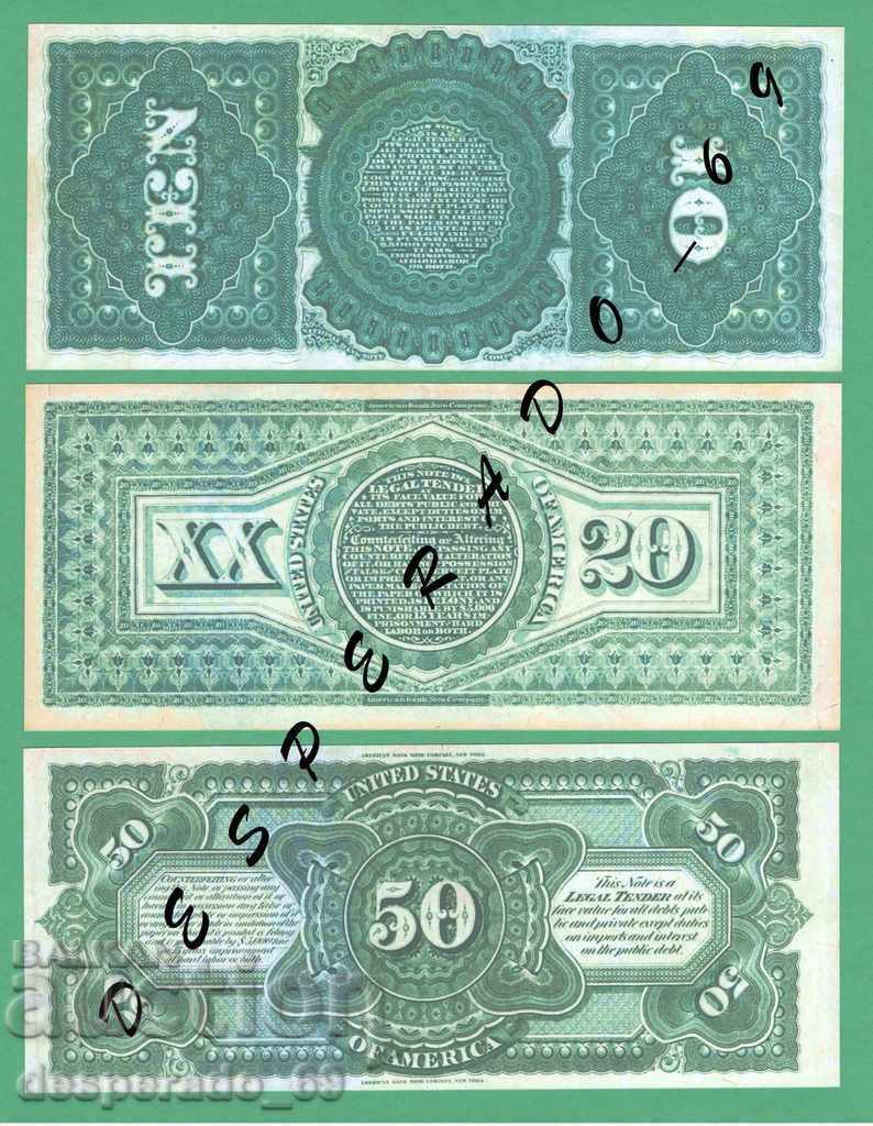 (¯ '' • .¸ (Αναπαραγωγή) ΗΠΑ 1869 UNC -8 Τραπεζογραμμάτιο " - 5 (¯ '' • .¸ (Αναπαραγωγή) ΗΠΑ 1869 UNC -8 Τραπεζογραμμάτιο " - 5