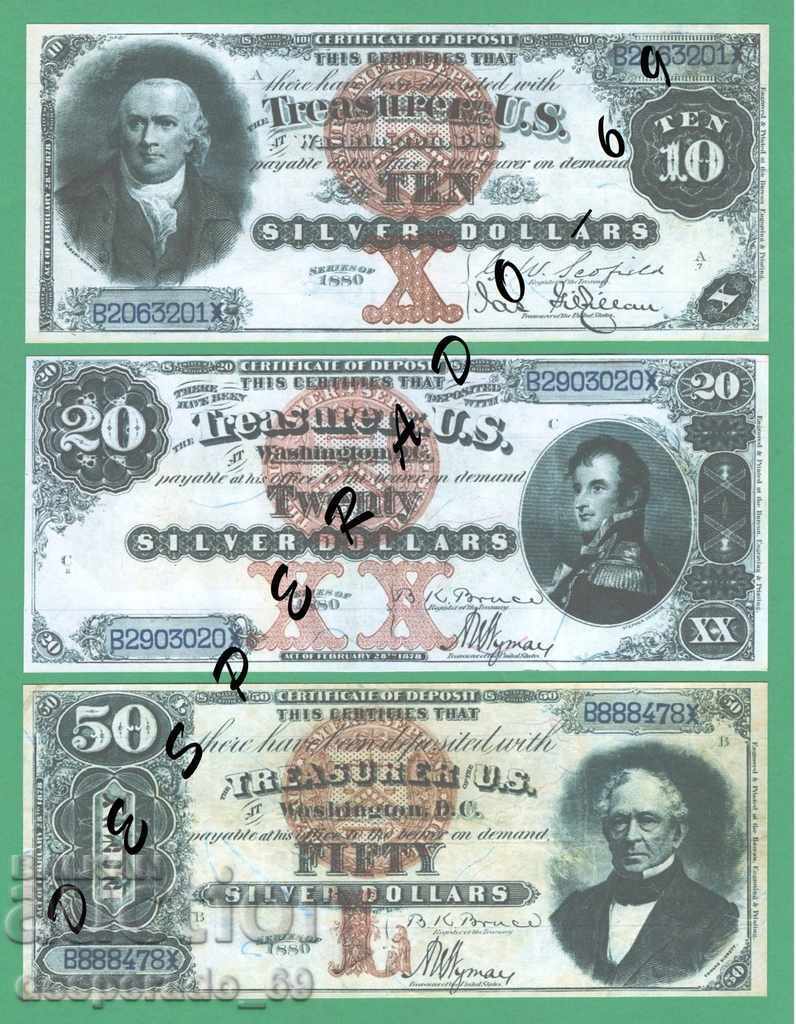 (¯` '• .¸ (Reproduction) USA 1880 UNC -6 Banknote¸. •' ´¯) with price 18.00 BGN | € 9.20 (¯` '• .¸ (Reproduction) USA 1880 UNC -6 Banknote¸. •' ´¯) with price 18.00 BGN | € 9.20