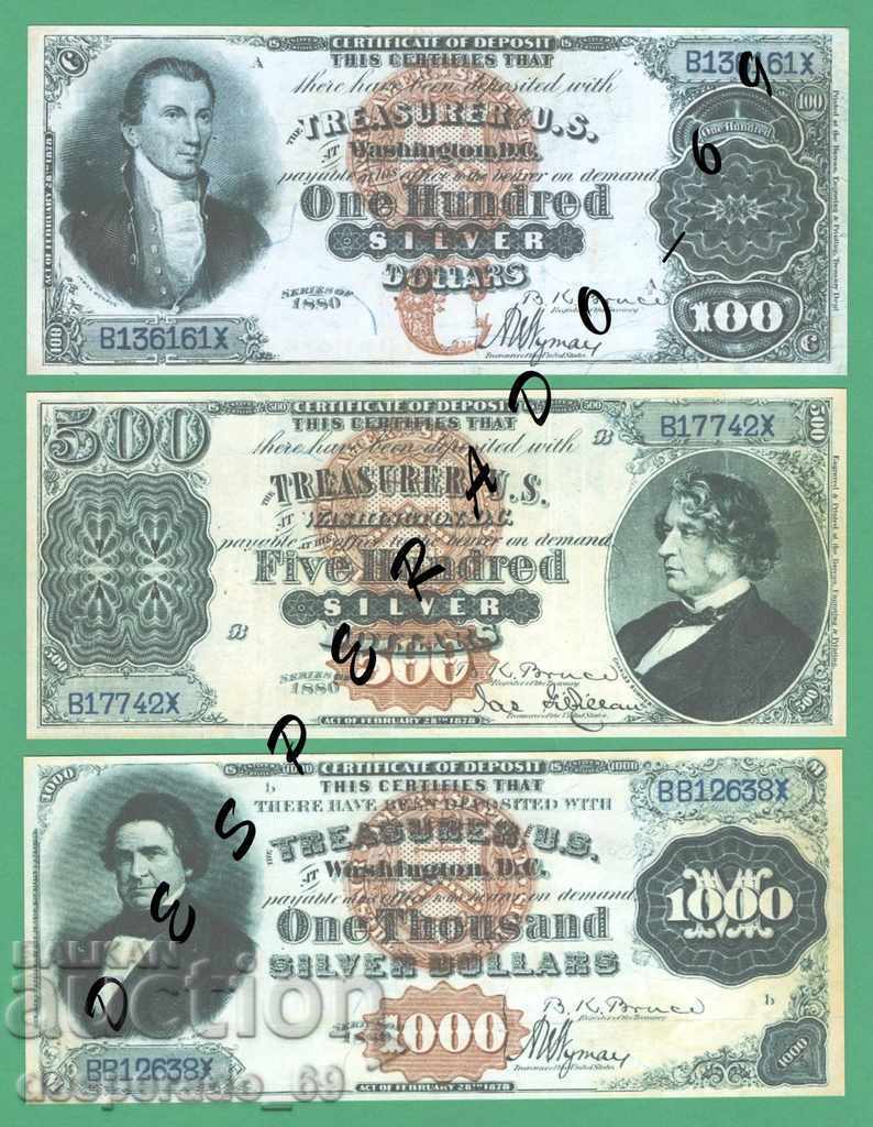 Delivery of (¯` '• .¸ (Reproduction) USA 1880 UNC -6 Banknote¸. •' ´¯) Delivery of (¯` '• .¸ (Reproduction) USA 1880 UNC -6 Banknote¸. •' ´¯)