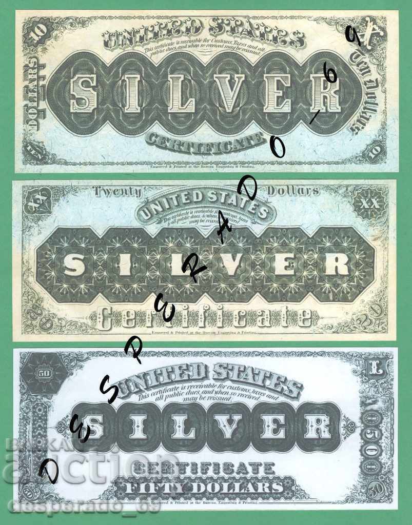 Δημοπρασία (¯ '' • .¸ (Αναπαραγωγή) ΗΠΑ 1878 UNC -6 Τραπεζογραμμάτια • '' ¯) Δημοπρασία (¯ '' • .¸ (Αναπαραγωγή) ΗΠΑ 1878 UNC -6 Τραπεζογραμμάτια • '' ¯)