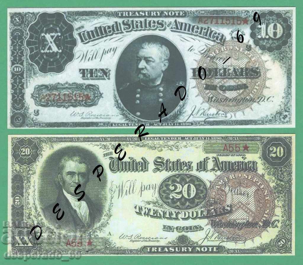 Delivery of (¯` '• .¸ (Reproduction) USA 1890 UNC -7 Banknote¸. •' ´¯) Delivery of (¯` '• .¸ (Reproduction) USA 1890 UNC -7 Banknote¸. •' ´¯)