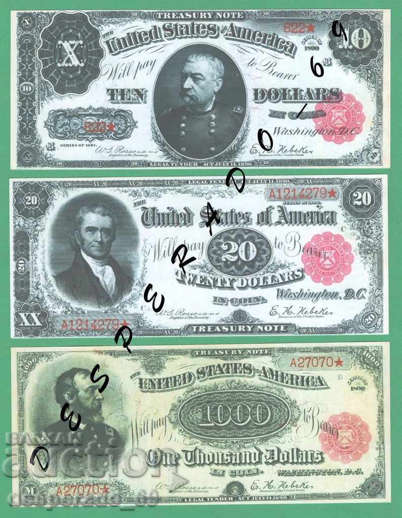 Delivery of (¯` '• .¸ (Reproduction) USA 1890 UNC -6 Banknote¸. •' ´¯) Delivery of (¯` '• .¸ (Reproduction) USA 1890 UNC -6 Banknote¸. •' ´¯)