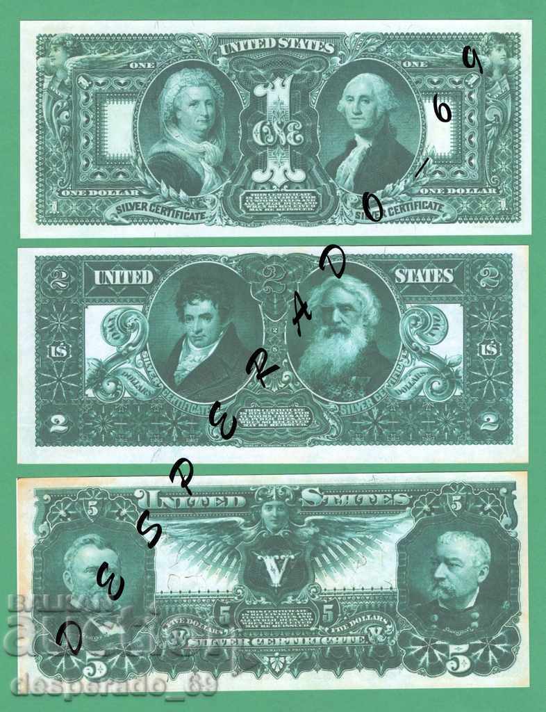 (¯ '' • .¸ (Αναπαραγωγή) ΗΠΑ 1896 UNC -3 Τραπεζογραμμάτια •. με τιμή 9.00 BGN | € 4.60 (¯ '' • .¸ (Αναπαραγωγή) ΗΠΑ 1896 UNC -3 Τραπεζογραμμάτια •. με τιμή 9.00 BGN | € 4.60